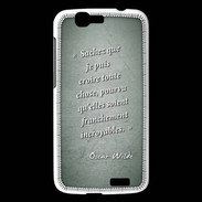 Coque Huawei Ascend G7 Croire Vert Citation Oscar Wilde