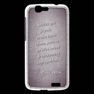 Coque Huawei Ascend G7 Croire Violet Citation Oscar Wilde