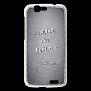 Coque Huawei Ascend G7 Définir Noir Citation Oscar Wilde
