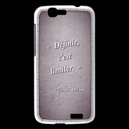 Coque Huawei Ascend G7 Définir Violet Citation Oscar Wilde