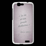 Coque Huawei Ascend G7 Désillusion vie Rose Citation Oscar Wilde