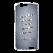 Coque Huawei Ascend G7 Incertitude amour Bleu Citation Oscar Wilde