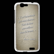 Coque Huawei Ascend G7 Incertitude amour Sepia Citation Oscar Wilde