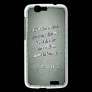 Coque Huawei Ascend G7 Incertitude amour Vert Citation Oscar Wilde