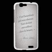 Coque Huawei Ascend G7 Incertitude Gris Citation Oscar Wilde