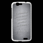 Coque Huawei Ascend G7 Incertitude Noir Citation Oscar Wilde