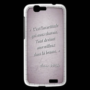 Coque Huawei Ascend G7 Incertitude Rose Citation Oscar Wilde