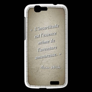 Coque Huawei Ascend G7 Incertitude Sepia Citation Oscar Wilde