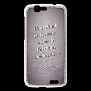 Coque Huawei Ascend G7 Incertitude Violet Citation Oscar Wilde