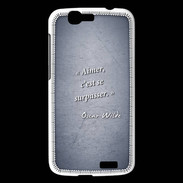 Coque Huawei Ascend G7 Aimer Bleu Citation Oscar Wilde