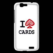 Coque Huawei Ascend G7 I love Cards spade