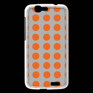 Coque Huawei Ascend G7 pois gris & orange