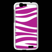 Coque Huawei Ascend G7 zèbre rose & blanc