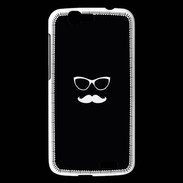 Coque Huawei Ascend G7 moustache noir & blanc