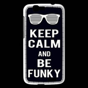 Coque Huawei Ascend G7 Keep Calm Funky Noir