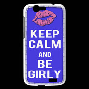 Coque Huawei Ascend G7 Keep Calm Girly Bleu