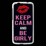 Coque Huawei Ascend G7 Keep Calm Girly Noir