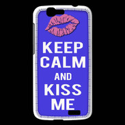 Coque Huawei Ascend G7 Keep Calm Kiss me Bleu
