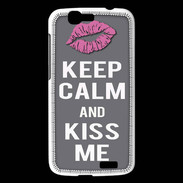 Coque Huawei Ascend G7 Keep Calm Kiss me Gris