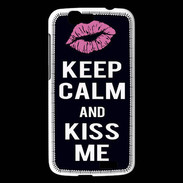 Coque Huawei Ascend G7 Keep Calm Kiss me Noir