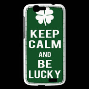 Coque Huawei Ascend G7 Keep Calm Be lucky Vert