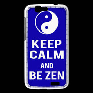Coque Huawei Ascend G7 Keep Calm Be Zen Bleu