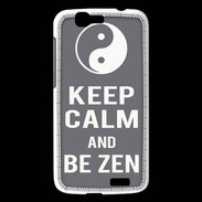 Coque Huawei Ascend G7 Keep Calm Be Zen Gris