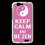 Coque Huawei Ascend G7 Keep Calm Be Zen Rose