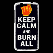 Coque Huawei Ascend G7 Keep Calm Burn Noir