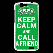 Coque Huawei Ascend G7 Keep Calm Call friend Vert