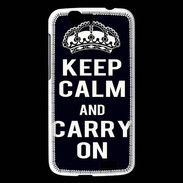 Coque Huawei Ascend G7 Keep Calm Carry on Noir