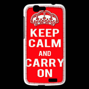 Coque Huawei Ascend G7 Keep Calm Carry on Rouge