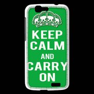 Coque Huawei Ascend G7 Keep Calm Carry on Vert