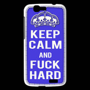 Coque Huawei Ascend G7 Keep Calm Fuck hard bleu