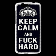Coque Huawei Ascend G7 Keep Calm Fuck hard Noir