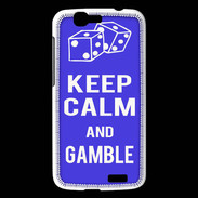 Coque Huawei Ascend G7 Keep Calm Gamble Bleu