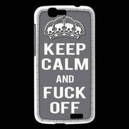 Coque Huawei Ascend G7 Keep Calm Fuck Off Gris