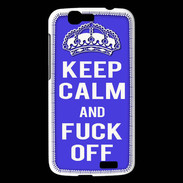 Coque Huawei Ascend G7 Keep Calm Fuck off bleu