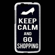 Coque Huawei Ascend G7 Keep Calm Go Shopping Noir