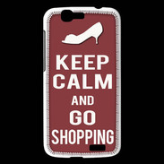 Coque Huawei Ascend G7 Keep Calm Go Shopping Brique
