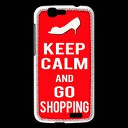 Coque Huawei Ascend G7 Keep Calm Go Shopping Rouge