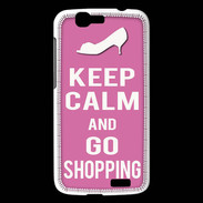 Coque Huawei Ascend G7 Keep Calm Go Shopping Rose