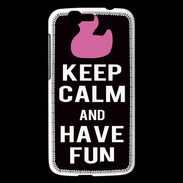 Coque Huawei Ascend G7 Keep Calm Have fun Noir