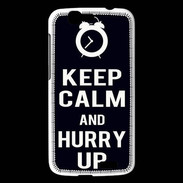 Coque Huawei Ascend G7 Keep Calm Hurry up Noir