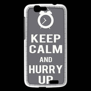 Coque Huawei Ascend G7 Keep Calm Hurry up Gris