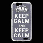 Coque Huawei Ascend G7 Keep Calm Gris