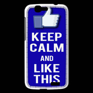 Coque Huawei Ascend G7 Keep Calm Like This Bleu
