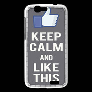 Coque Huawei Ascend G7 Keep Calm Like This Gris