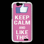 Coque Huawei Ascend G7 Keep Calm Like This Rose