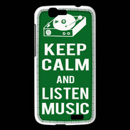 Coque Huawei Ascend G7 Keep Calm Listen music Vert